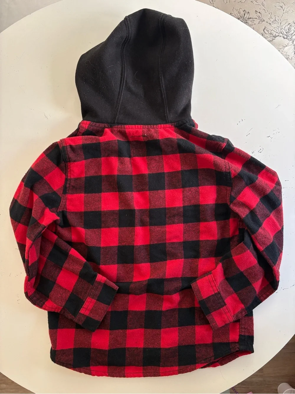 Levi's Kids Red & Black Buffalo Plaid Button Up Hoodie